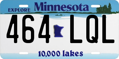 MN license plate 464LQL