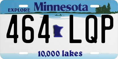 MN license plate 464LQP