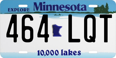 MN license plate 464LQT