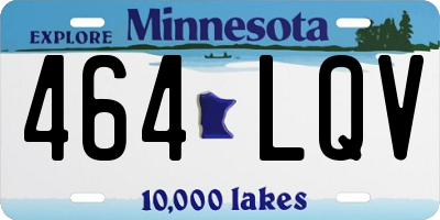 MN license plate 464LQV