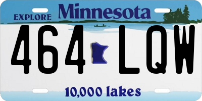 MN license plate 464LQW