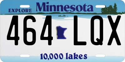 MN license plate 464LQX