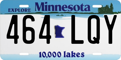 MN license plate 464LQY