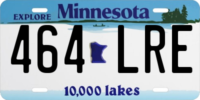 MN license plate 464LRE
