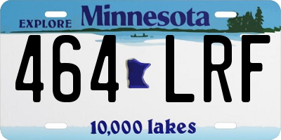MN license plate 464LRF