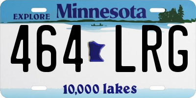 MN license plate 464LRG