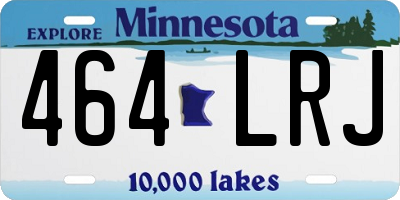 MN license plate 464LRJ