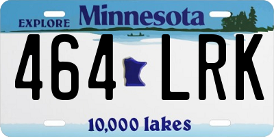 MN license plate 464LRK