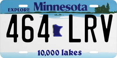 MN license plate 464LRV
