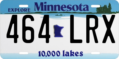 MN license plate 464LRX