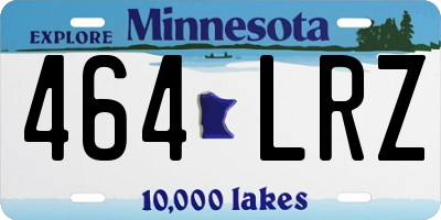 MN license plate 464LRZ