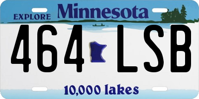 MN license plate 464LSB