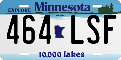 MN license plate 464LSF