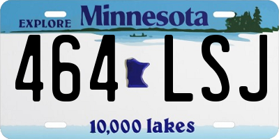 MN license plate 464LSJ