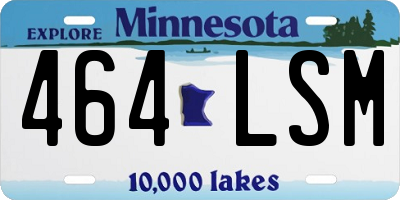 MN license plate 464LSM
