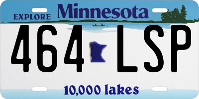 MN license plate 464LSP