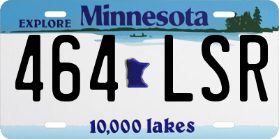 MN license plate 464LSR