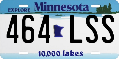 MN license plate 464LSS