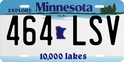 MN license plate 464LSV