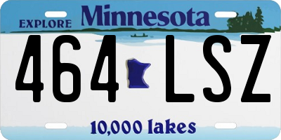 MN license plate 464LSZ