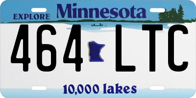 MN license plate 464LTC