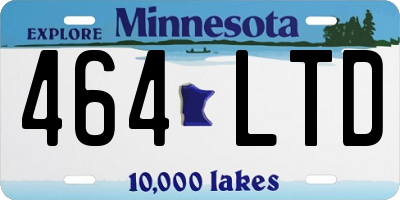 MN license plate 464LTD