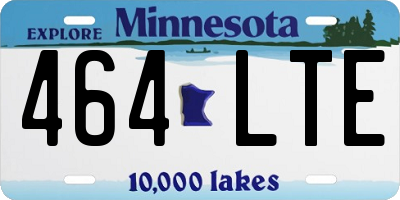 MN license plate 464LTE