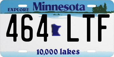 MN license plate 464LTF