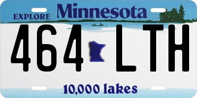 MN license plate 464LTH