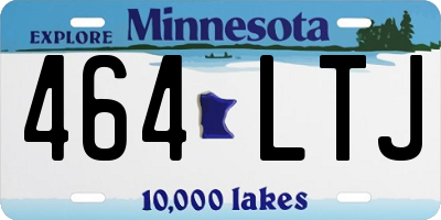 MN license plate 464LTJ
