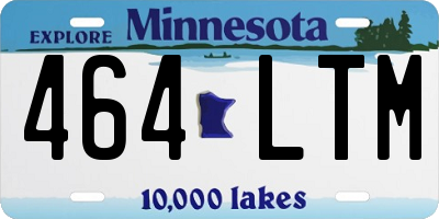 MN license plate 464LTM