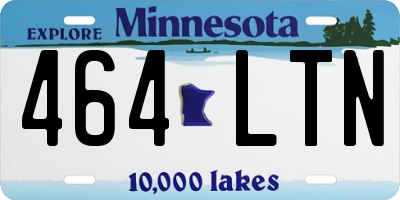 MN license plate 464LTN