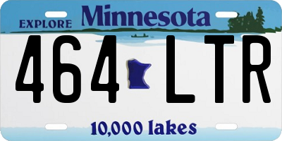 MN license plate 464LTR