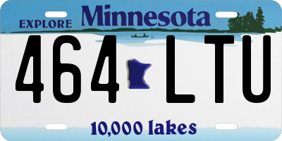 MN license plate 464LTU