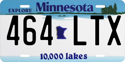 MN license plate 464LTX
