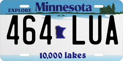 MN license plate 464LUA
