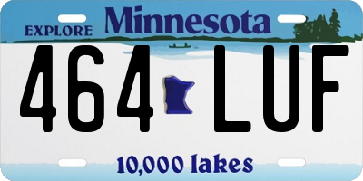 MN license plate 464LUF