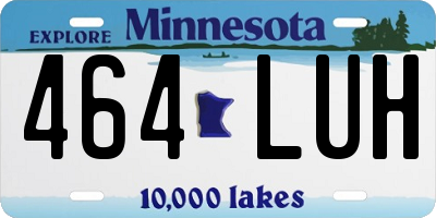 MN license plate 464LUH