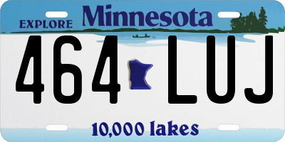 MN license plate 464LUJ