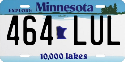 MN license plate 464LUL
