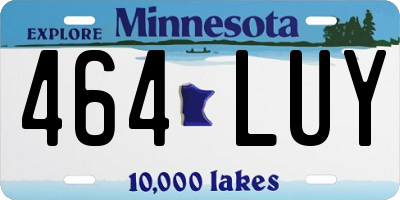 MN license plate 464LUY