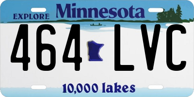 MN license plate 464LVC
