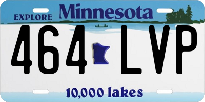MN license plate 464LVP