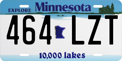 MN license plate 464LZT