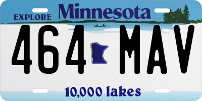 MN license plate 464MAV