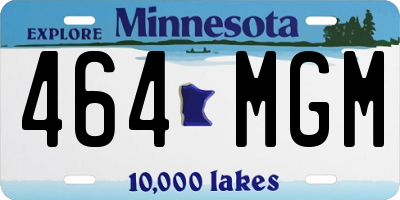 MN license plate 464MGM