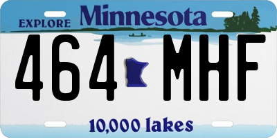 MN license plate 464MHF