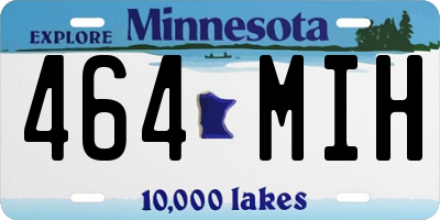 MN license plate 464MIH