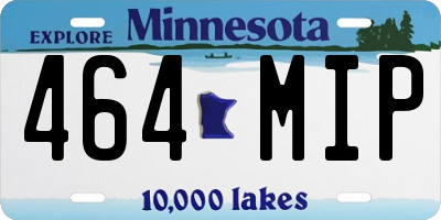 MN license plate 464MIP