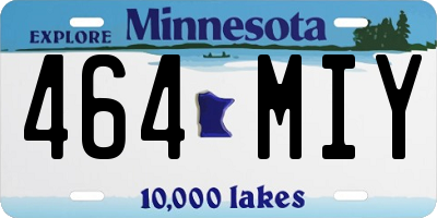 MN license plate 464MIY
